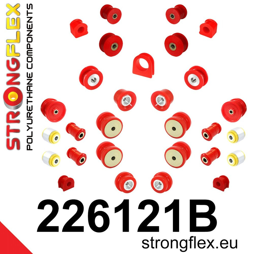 Kit complet bucse poliuretan Strongflex pentru suspensie - Audi A3 / S3 / RS3, TT / TTS / TTRS / Seat Leon / Volkswagen Bora, Golf - 226121B