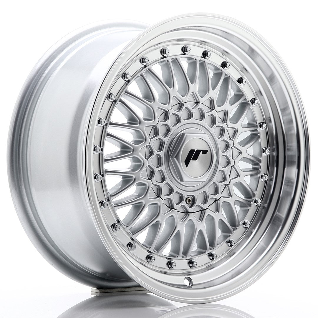 Jante Japan Racing JR9 R16 7.5J ET25 Argintiu cu Buze CNC si Nituri - PCD Configurabil