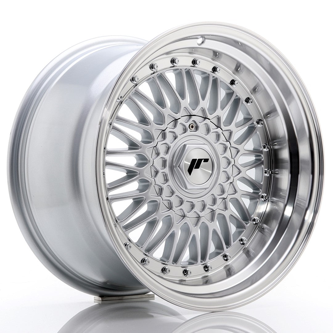 Jante Japan Racing JR9 R17 10J ET20 Argintiu cu Buze CNC si Nituri - PCD Configurabil