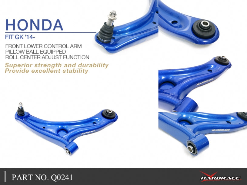 Brat suspensie corectie roll center inferior fata Hardrace pentru Honda Jazz - Q0241