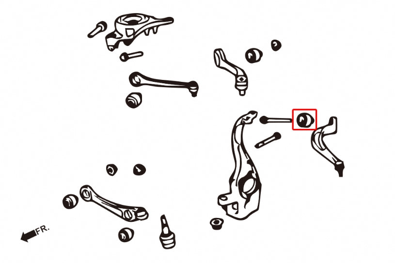 Set bucse brat suspensie inferior fata, capat spate Hardrace pentru Audi A4 / A5 - 7895