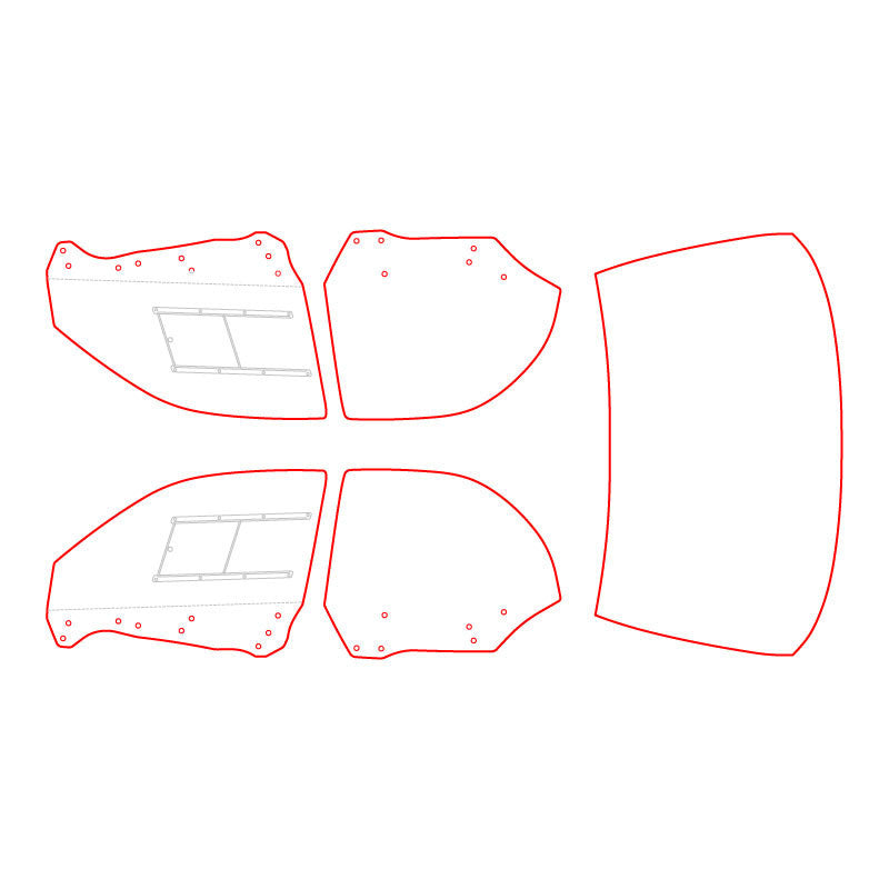 Set 5 Geamuri Policarbonat Subaru Impreza GD, Slider Optional