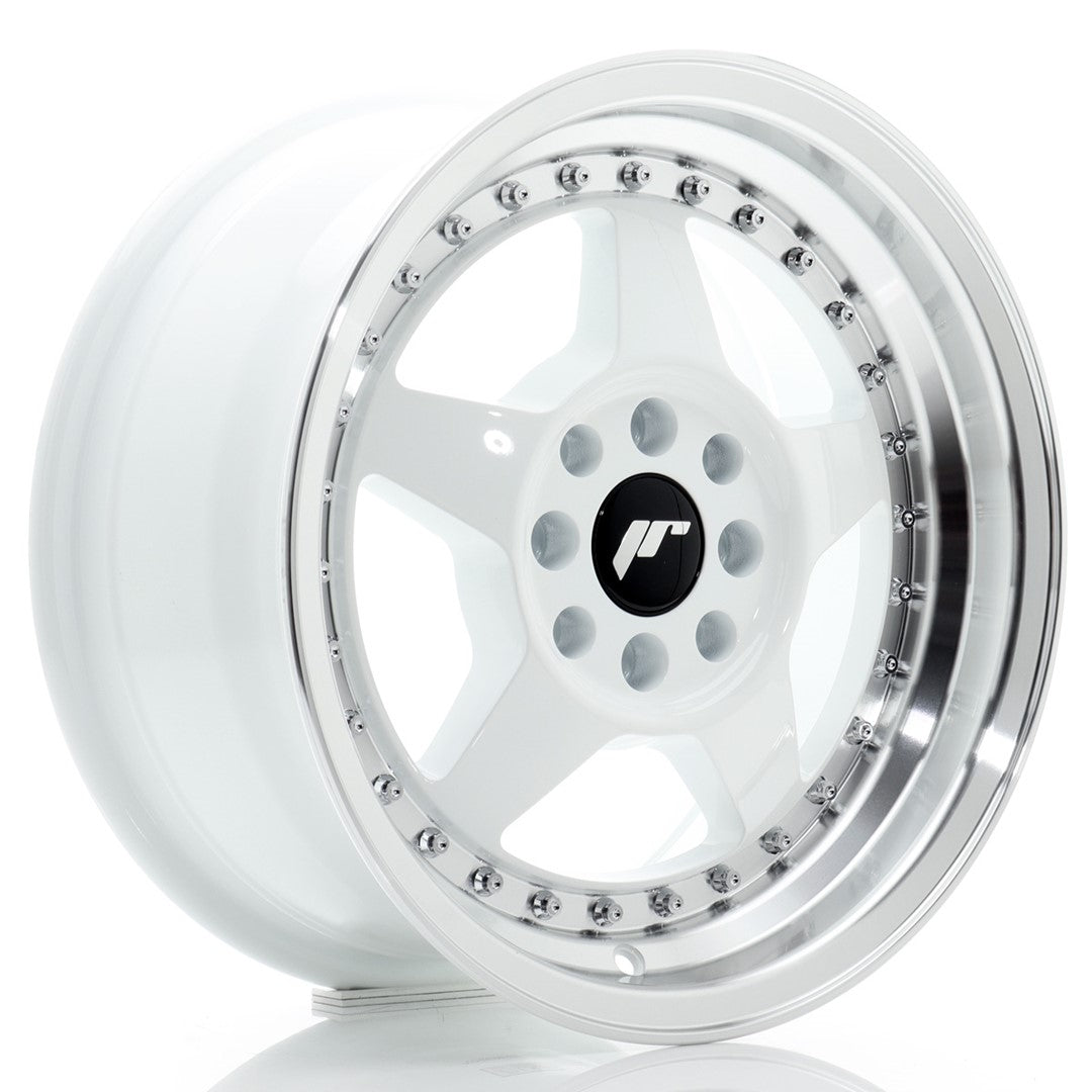 Jante Japan Racing JR6 R15 7J ET25 Alb cu Buze CNC - PCD Configurabil