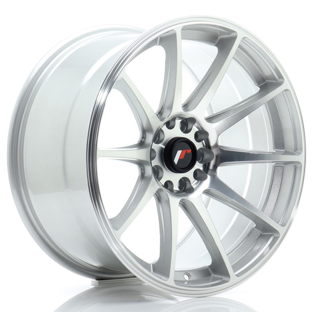 Jante Japan Racing JR11 R18 9.5J ET30 Argintiu cu Fata CNC - PCD Dubla 5x112/5x114.3