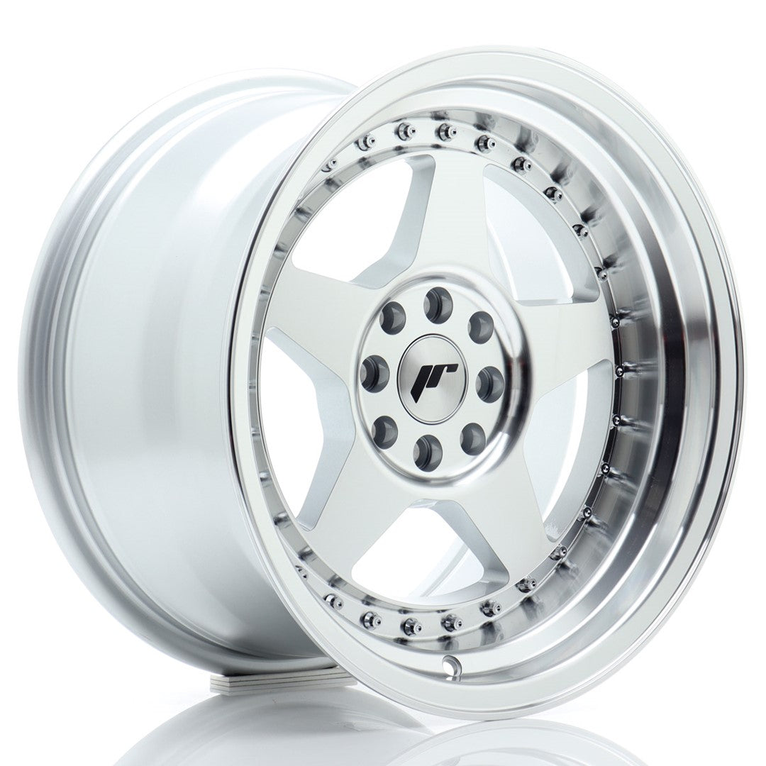 Jante Japan Racing JR6 R16 9J ET20 Argintiu cu Fata CNC - PCD Configurabil