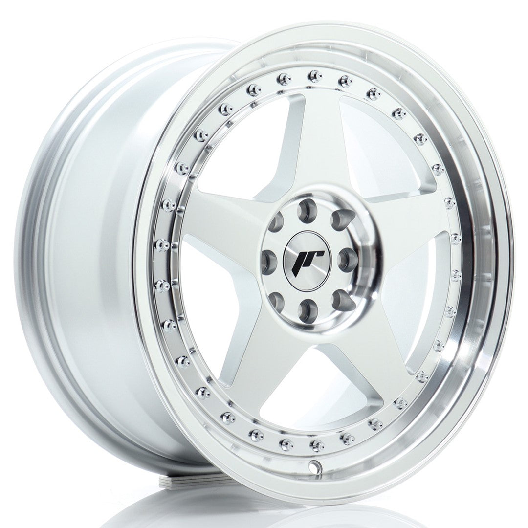 Jante Japan Racing JR6 R17 8J ET35 Argintiu cu Fata CNC - PCD Configurabil