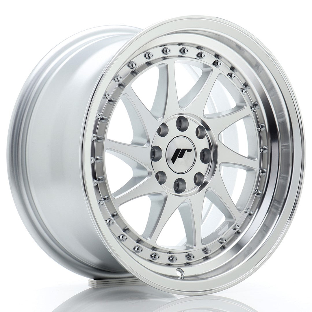 Jante Japan Racing JR26 R16 8J ET25 Argintiu cu Fata CNC - PCD Configurabil