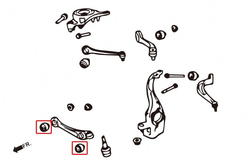 Set bucse brat suspensie inferior fata Hardrace pentru Audi A4 / A5 - 7896