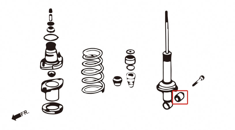 Set bucse amortizor spate Hardrace pentru Honda Integra - 6948F