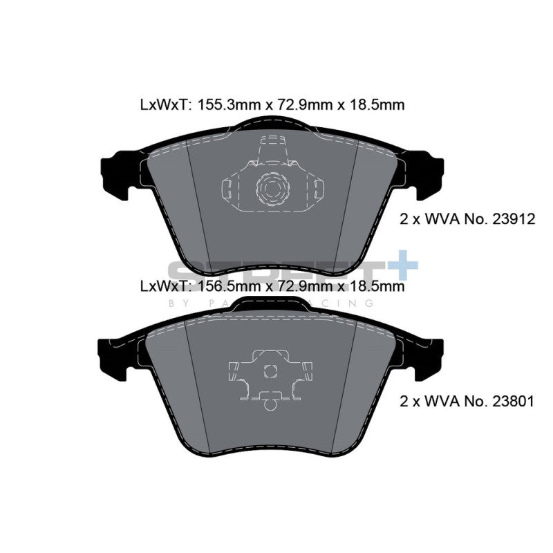 Placute Frana Fata Pagid Street+ T8180 - Ford LTD DA, Mazda 3 BK