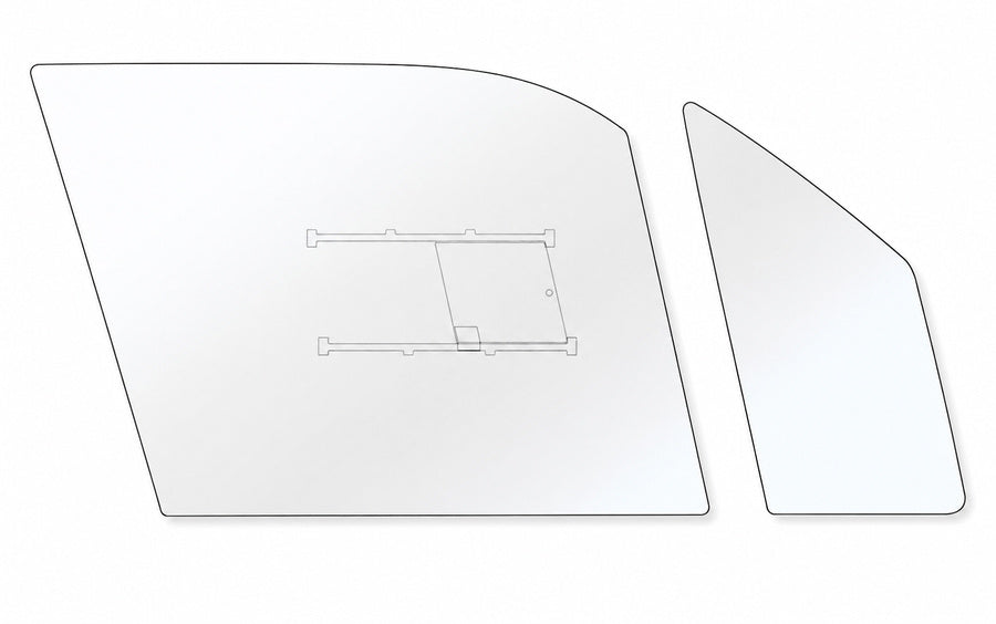 Geam Usa Fata Policarbonat Porsche 911 (930) cu Slider, Canale Originale