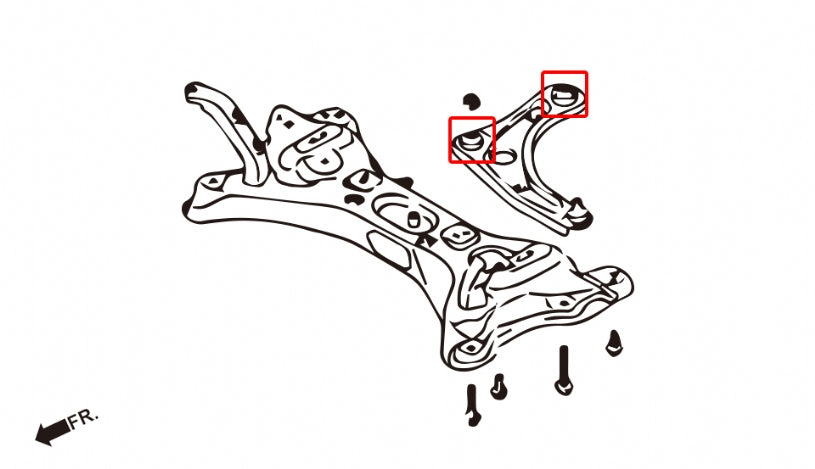 Set bucse brat suspensie inferior fata Hardrace pentru Nissan Micra - Q0455