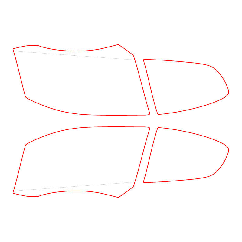 Set 4 Geamuri Policarbonat Peugeot 208, Slider Optional