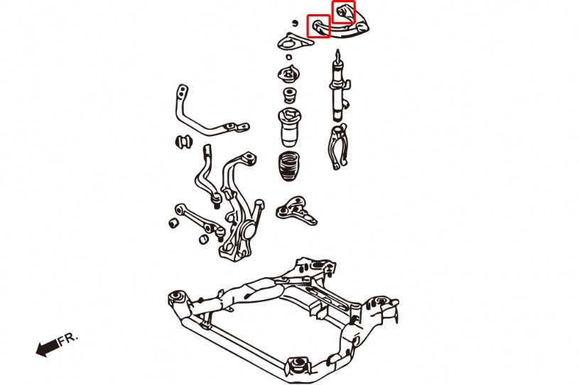Set bucse brat suspensie superior fata Hardrace pentru Mazda Mazda 6 - 6207