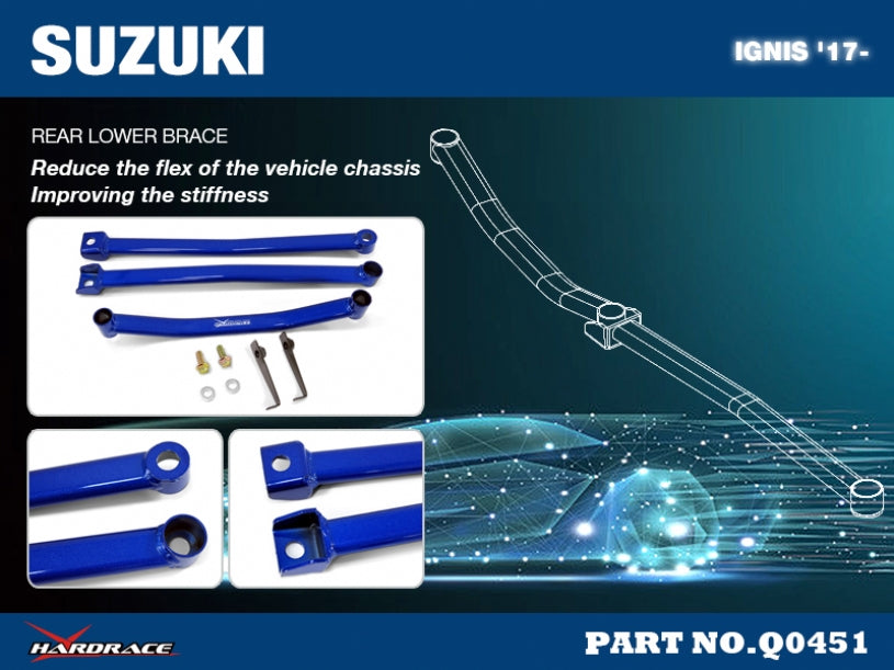 Bara rigidizare inferior spate Hardrace pentru Suzuki Ignis - Q0451