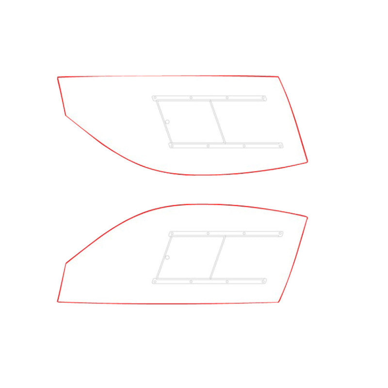 Set 2 Geamuri Fata Policarbonat Porsche 911 997 GT3, Slider Optional