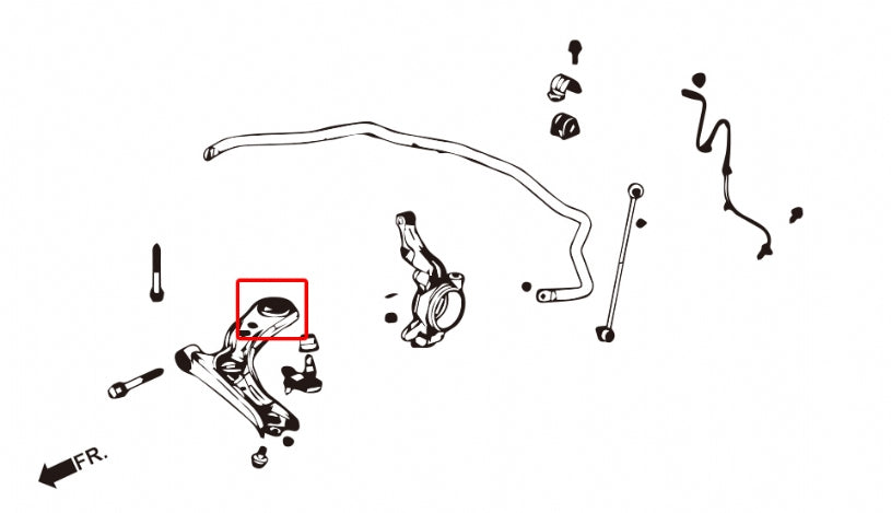 Set bucse brat suspensie inferior fata spate Hardrace pentru Honda HR-V - Q0521