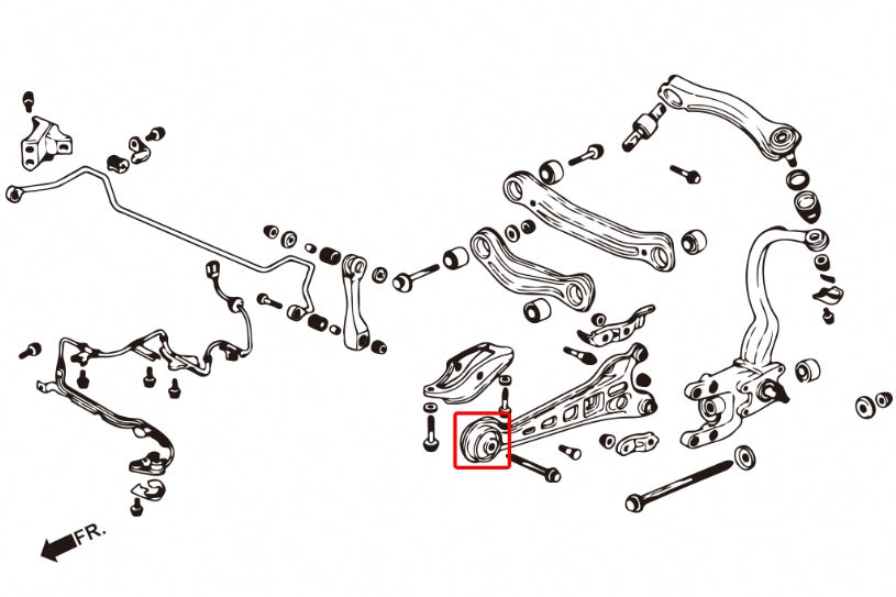 Set bucse brat longitudinal spate Hardrace pentru Honda Accord - 6363F