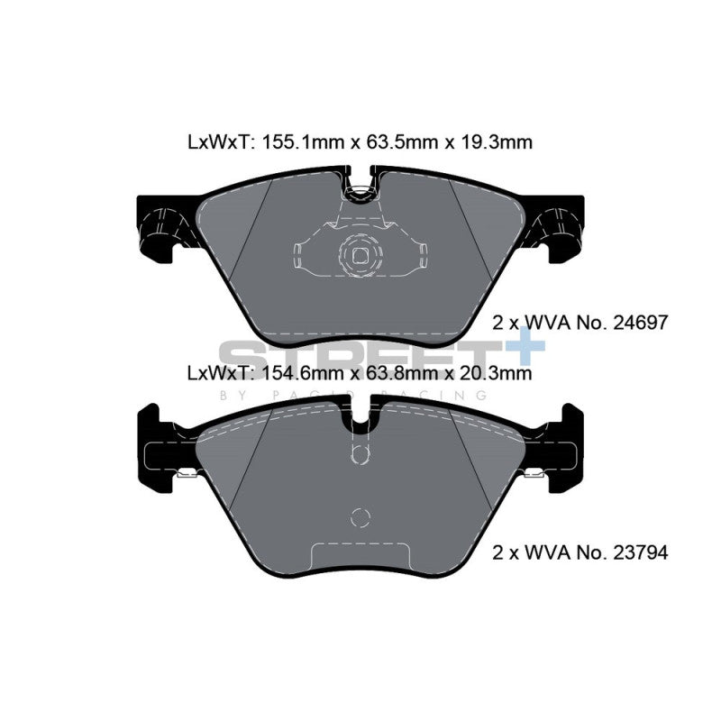 Placute Frana Fata Pagid Street+ T8089 - BMW Seria 5 F10
