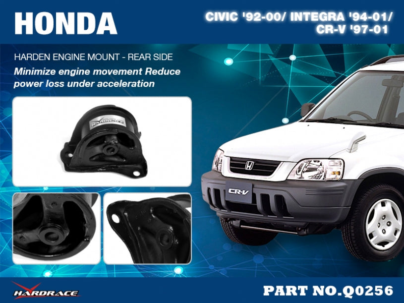 Tampon motor durificat, capat spate Hardrace pentru Honda CR-V / CRX - Q0256