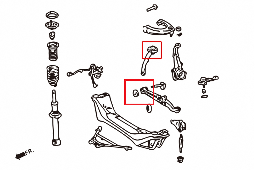 Set bucse brat suspensie brat tensiune inferior fata Hardrace pentru Lexus IS / Toyota Altezza - 6546