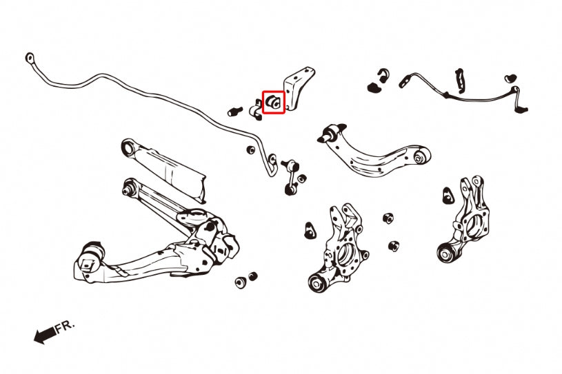 Set bucse suport bara stabilizatoare spate Hardrace pentru Honda Civic - 6910
