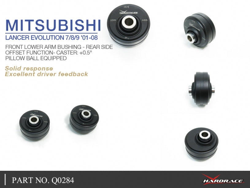 Set bucse brat suspensie inferior fata Hardrace pentru Mitsubishi Lancer Evo - Q0284