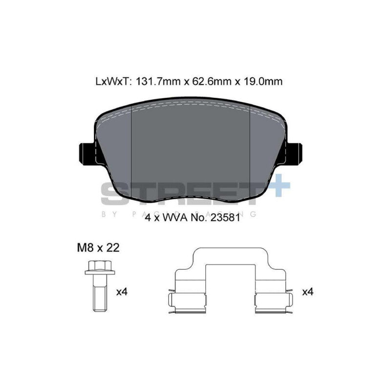 Placute Frana Fata Pagid Street+ T8177 - SEAT Cordoba 6L
