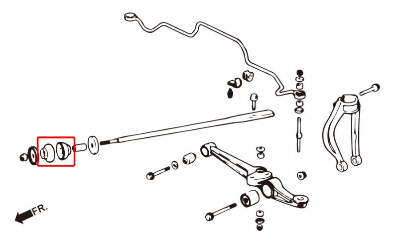 Set bucse brat tensiune fata Hardrace pentru Honda CRX / Civic - 7728