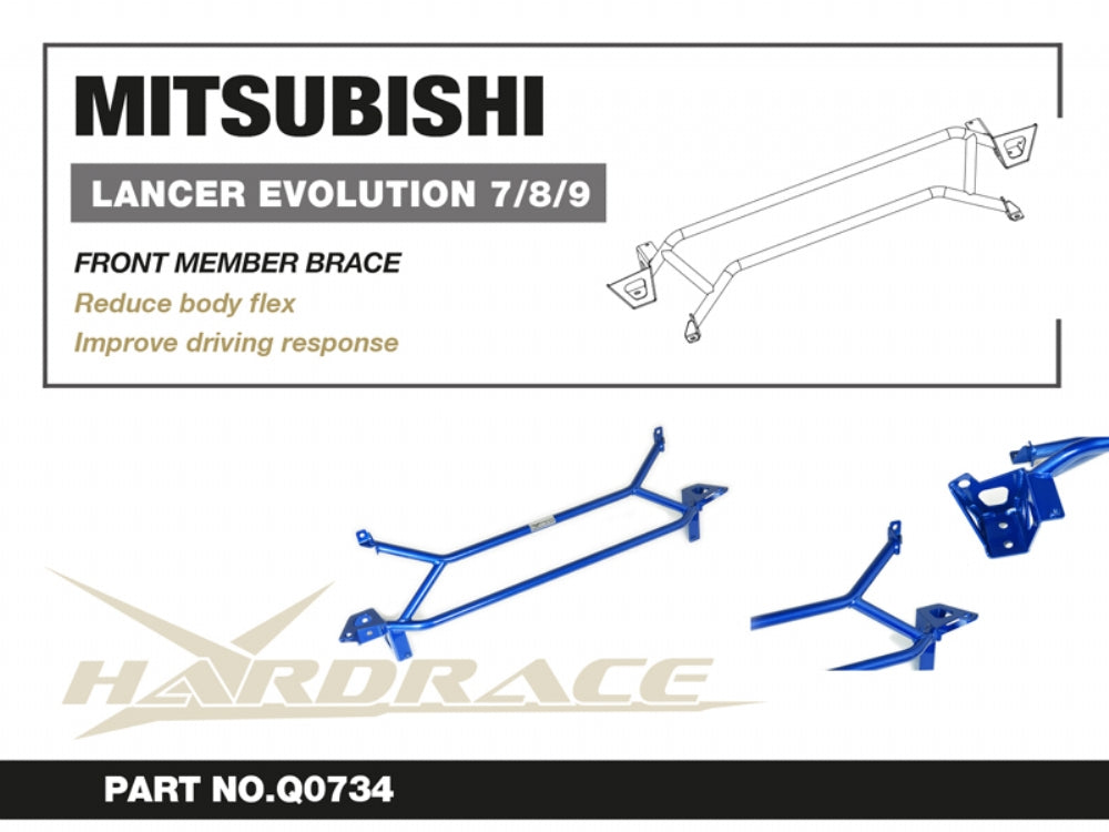Bara rigidizare traversa fata Hardrace pentru Mitsubishi Lancer Evo - Q0734