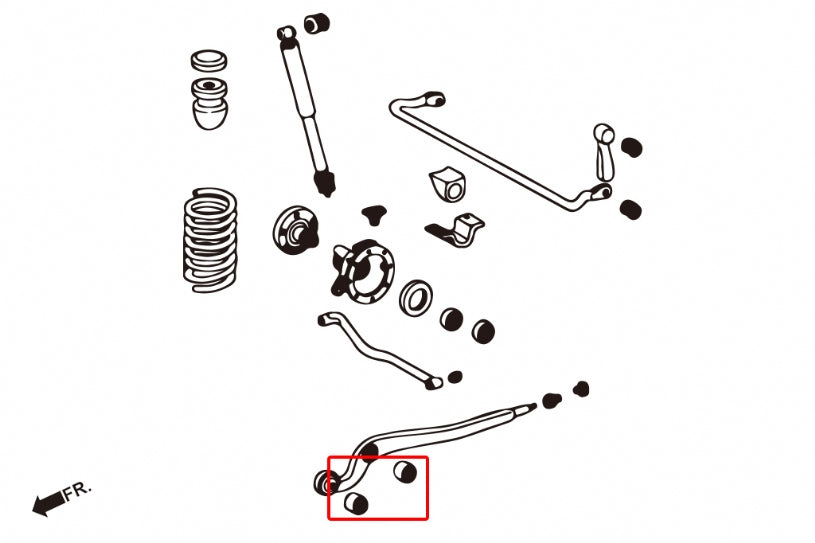Set bucse brat suspensie fata Hardrace pentru Mercedes-Benz G-Class / G63 AMG - Q0324