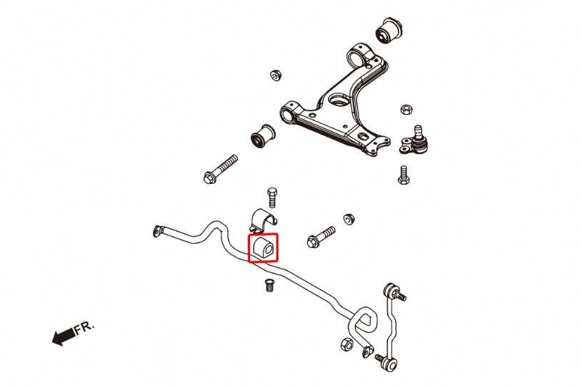 Set bucse suport bara stabilizatoare fata Hardrace pentru Opel Astra - 7275