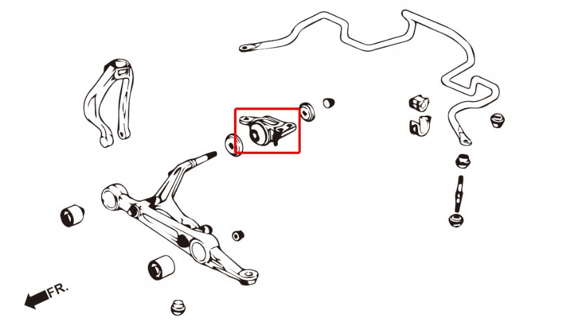 Set bucse brat suspensie fata Hardrace pentru Honda CRX / Civic - 6120