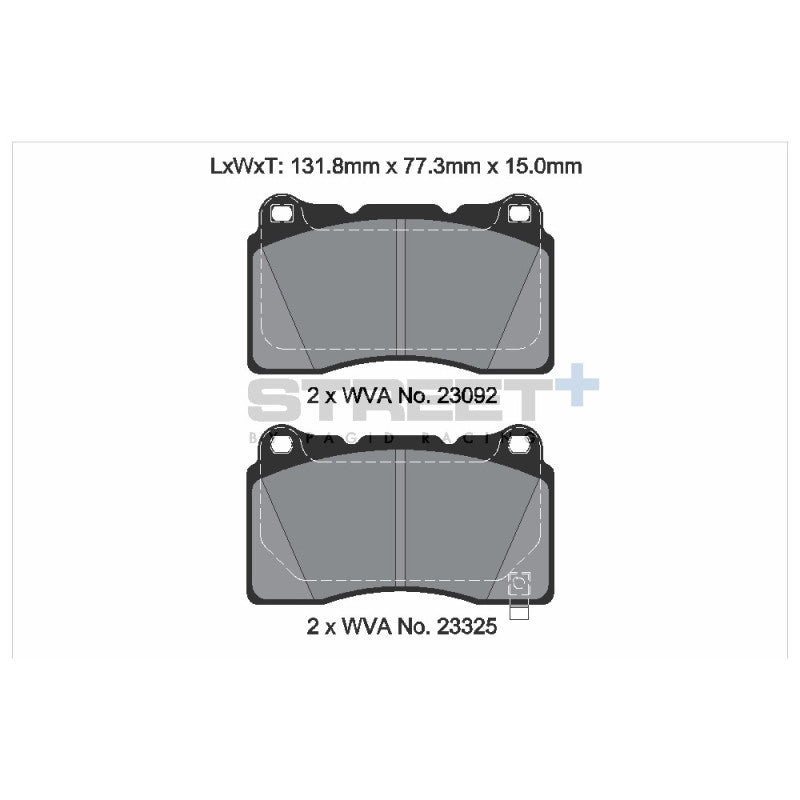 Placute Frana Fata Pagid Street+ T8300 - Honda Civic, Mitsubishi Lancer CJ s.a.