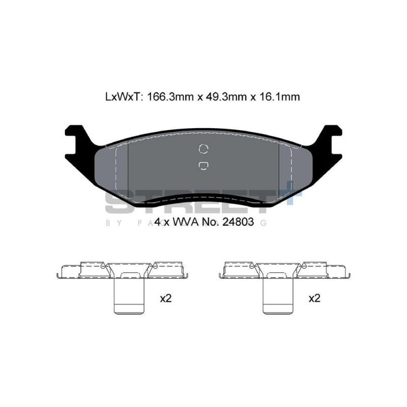 Placute Frana Pagid Street+ T8137