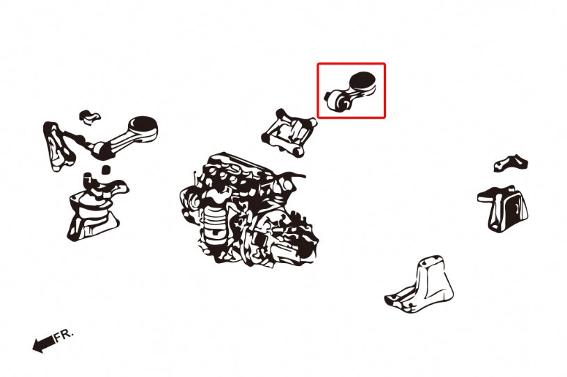 Tampon motor spate Hardrace pentru Honda Civic - 7158