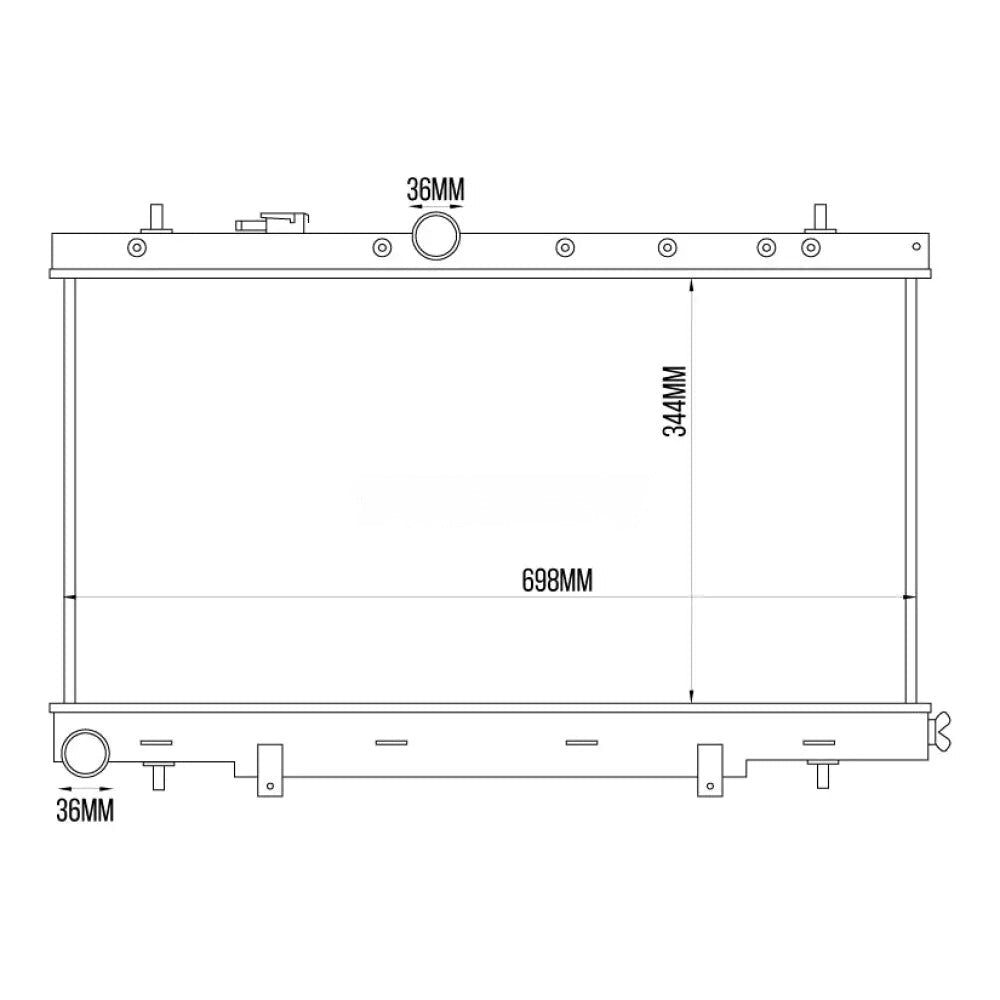 Radiator de apa Tegiwa din aluminiu pentru Subaru Impreza GDB