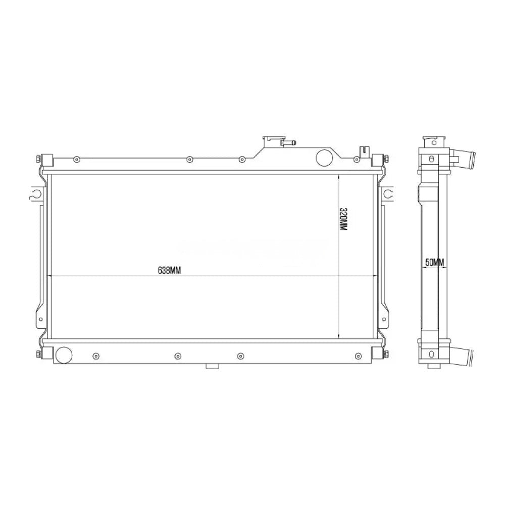 Radiator de apa Tegiwa din aluminiu pentru Mazda MX-5 NA 1.6 si 1.8, 1989-1998