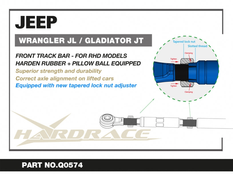 Bara panhard fata Hardrace pentru Jeep Gladiator / Wrangler - Q0574