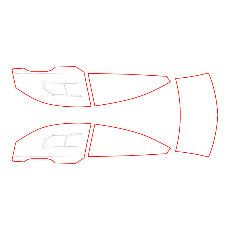 Set 5 Geamuri Policarbonat Ford Focus Mk1, Slider Optional