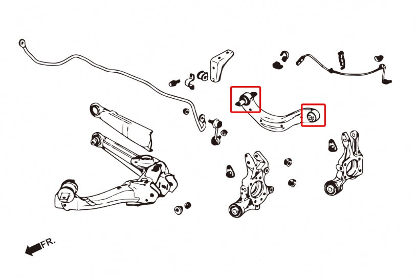 Set bucse brat suspensie superior spate Hardrace pentru Honda Civic - 6829
