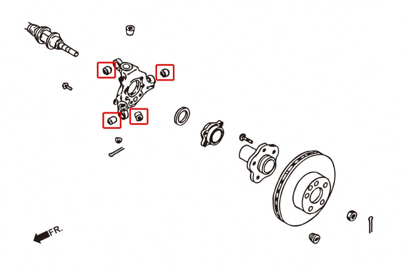 Set bucse fuzeta spate Hardrace pentru Infiniti G / Nissan 350Z / 370Z - 7893