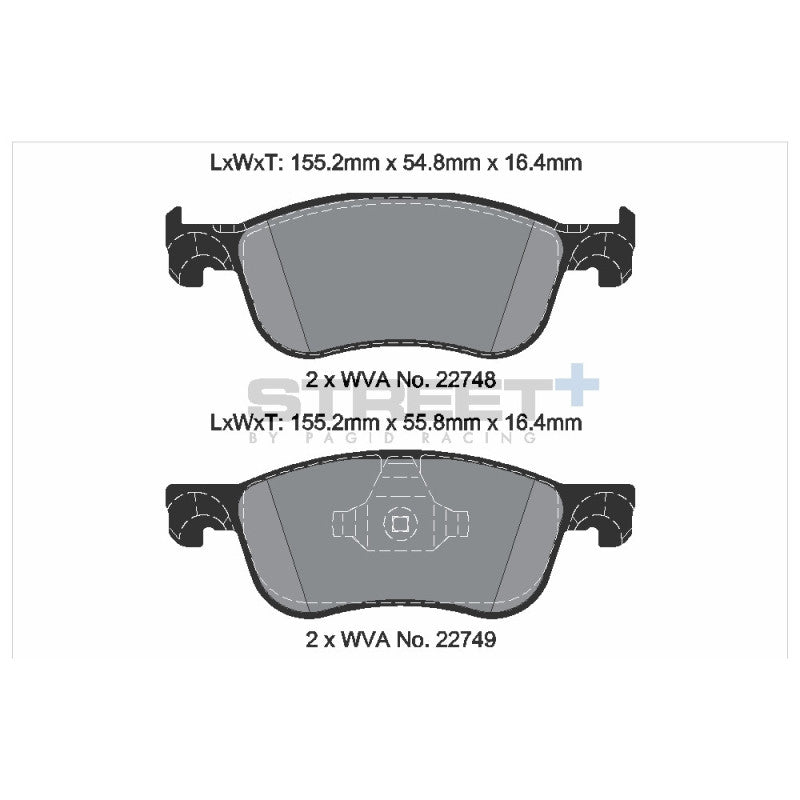 Placute Frana Fata Pagid Street+ T8234 - Ford Fiesta