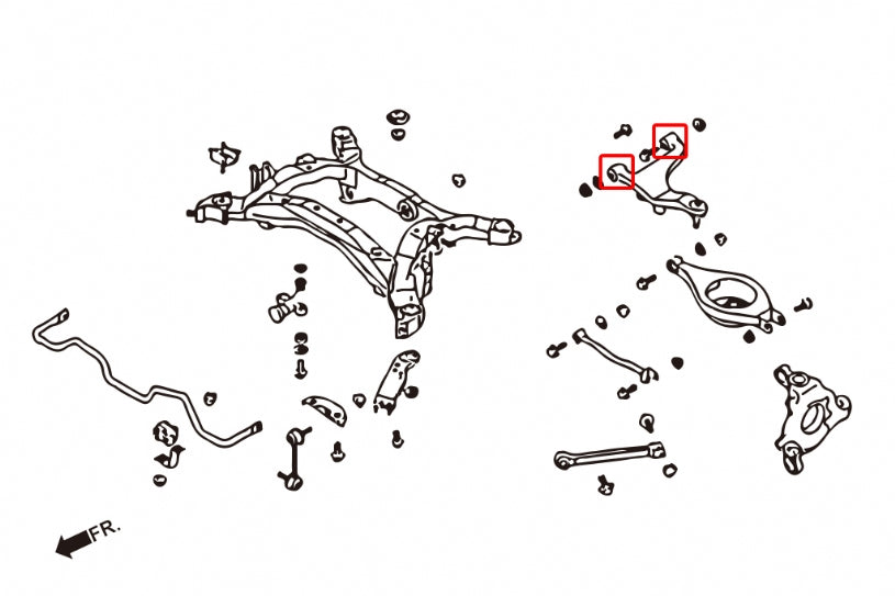 Set bucse brat suspensie superior spate Hardrace pentru Infiniti G / Nissan 350Z - 7246