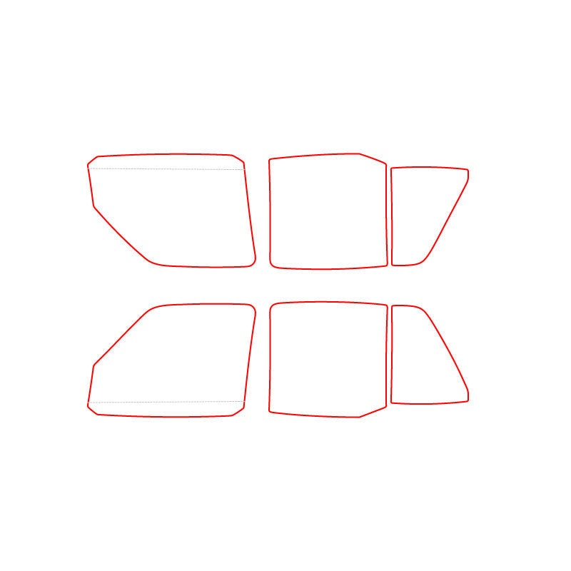 Set 5 Geamuri Policarbonat Volkswagen Golf 2, 5 usi, Slider Optional