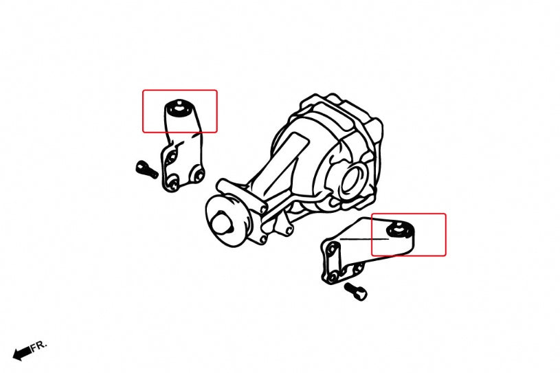 Set bucse suport diferential spate Hardrace pentru Mitsubishi Lancer Evo - 7295