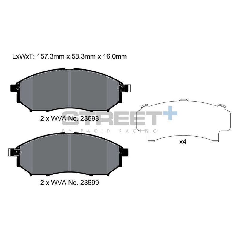 Placute Frana Fata Pagid Street+ T8040 - Nissan Gloria Y34