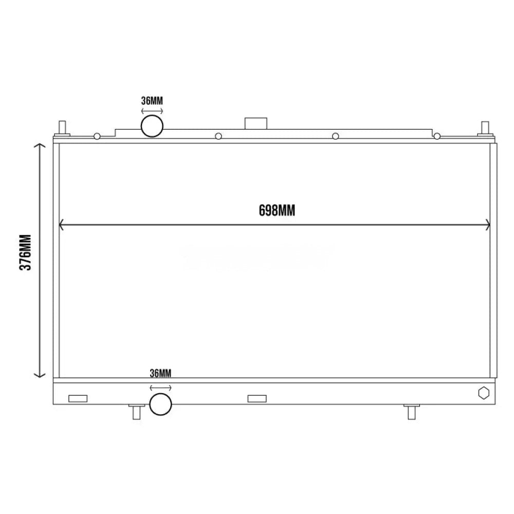 Radiator de apa Tegiwa din aluminiu pentru Mitsubishi Lancer Evo 4, 5 si 6