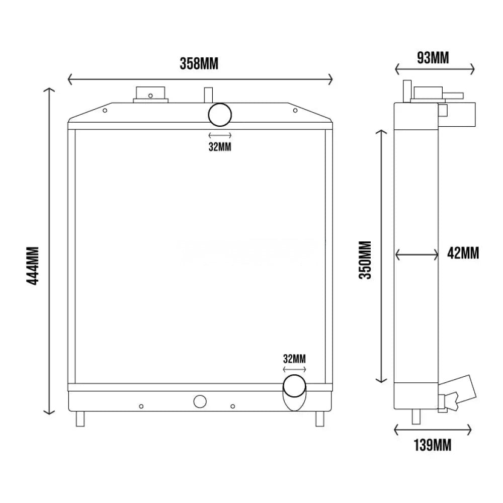 Radiator de apa Tegiwa din aluminiu pentru Honda Civic EG si EK 1992-2000