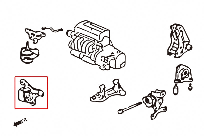 Tampon motor fata durificat Hardrace pentru Honda CR-V / Civic - 7938